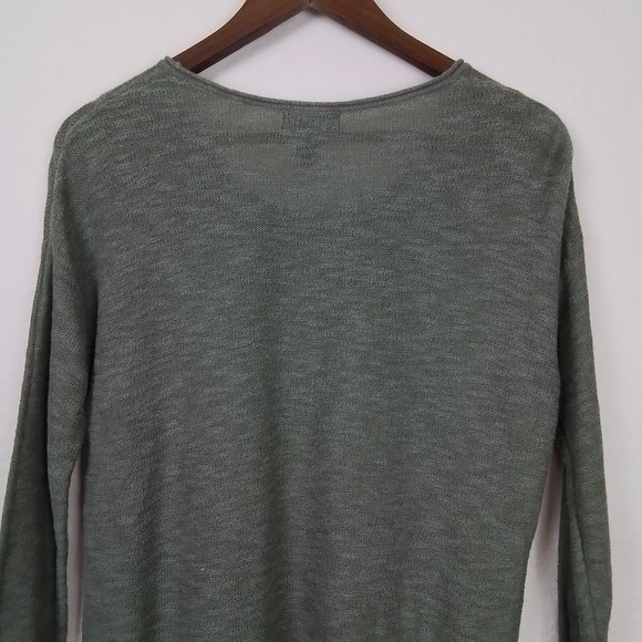 GAP Womens Sweater Tee Small Green Cotton Blend Pullover Long Sleeve Scoop‎ Neck - Picture 7 of 12